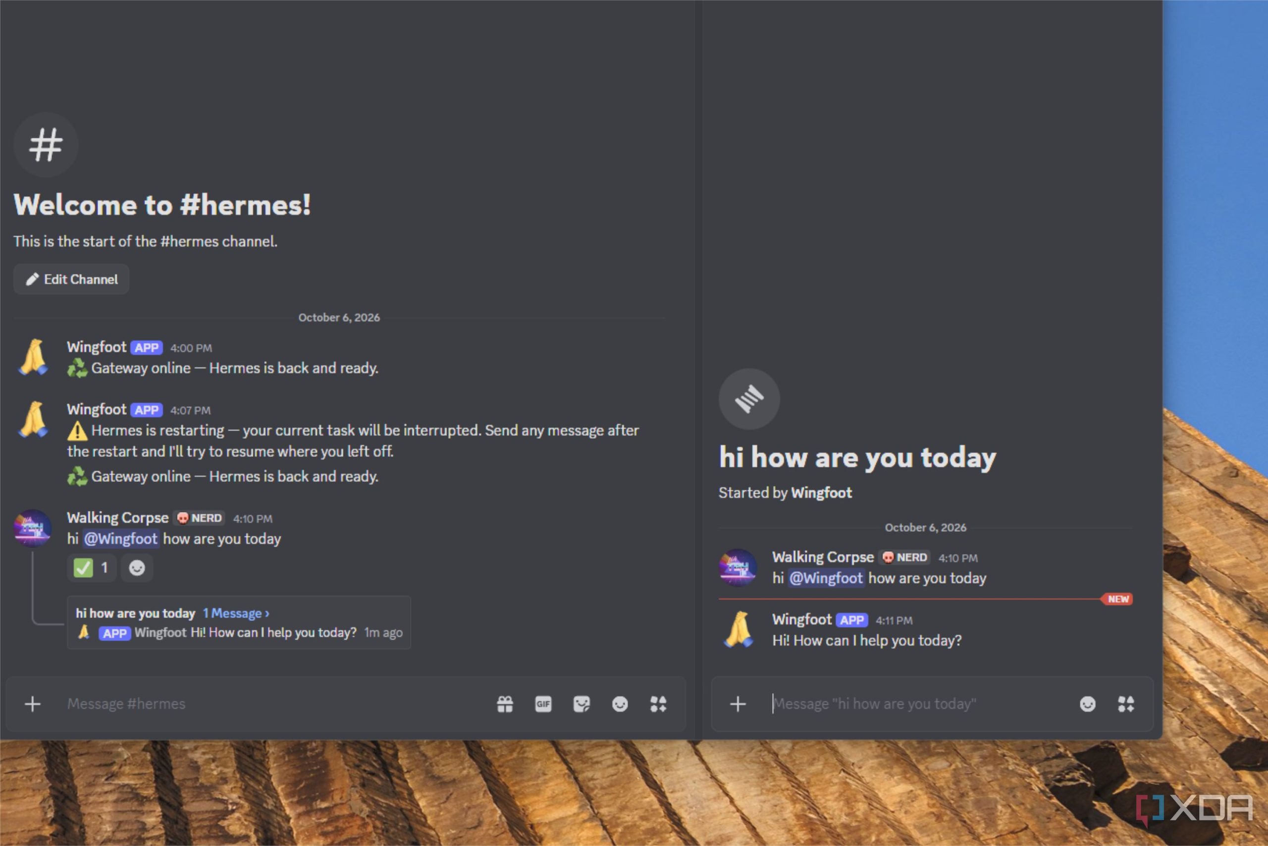 hermes discord bot replying in thread
