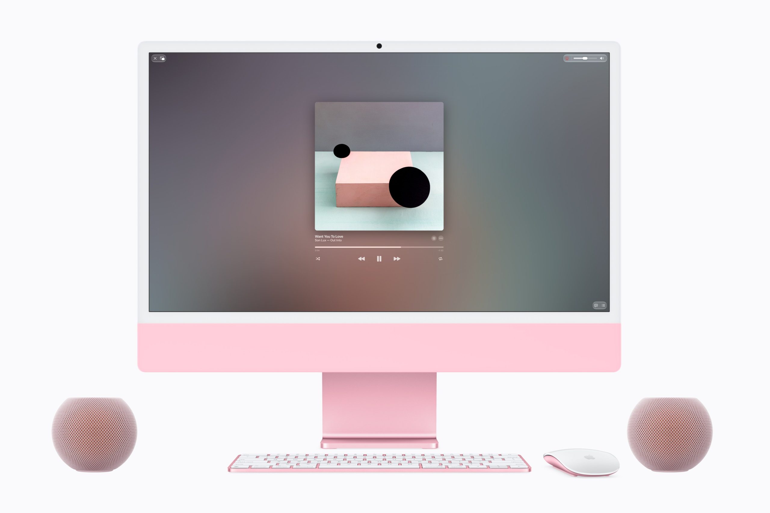 HomePod mini 2 đặt cạnh Mac