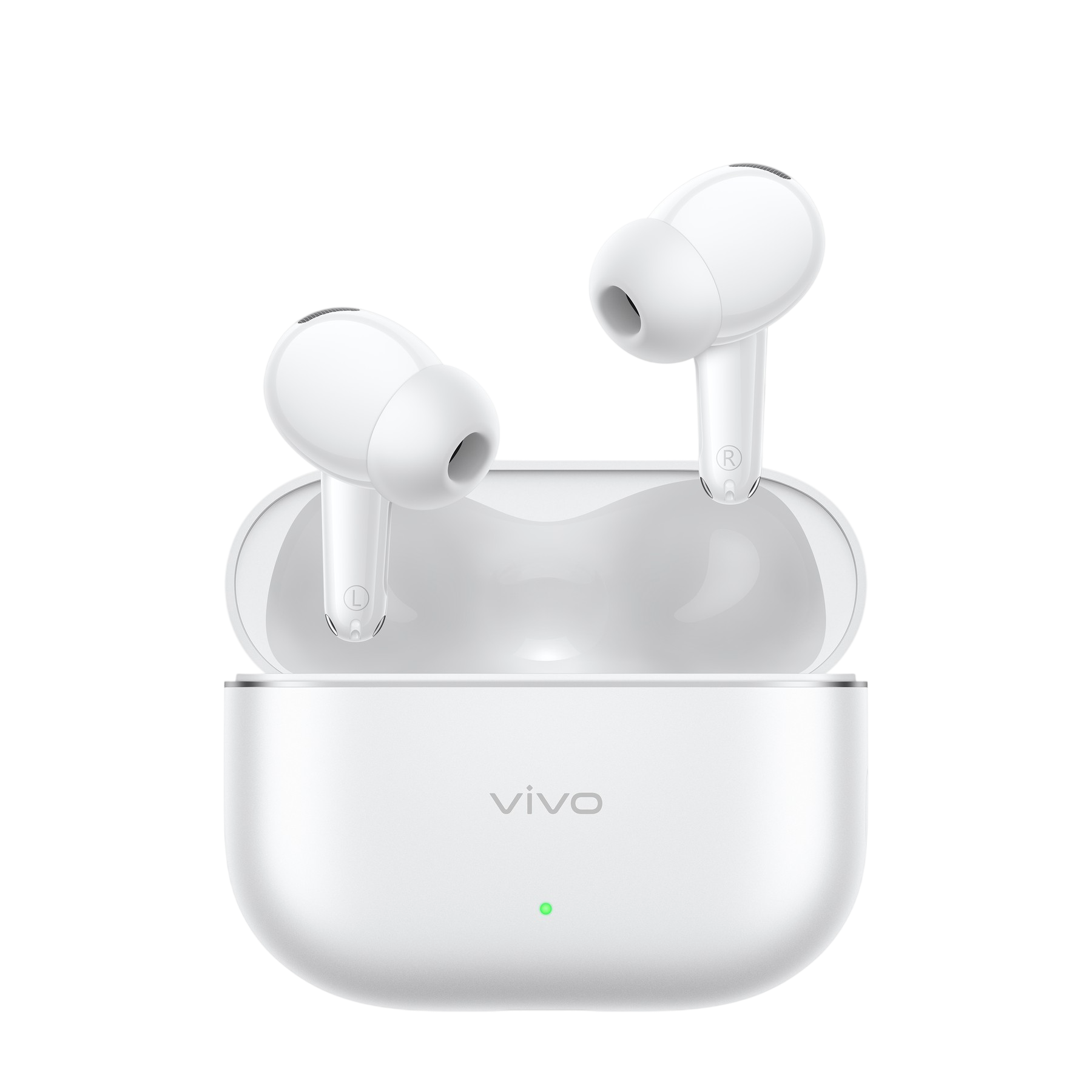 vivo Buds Ultra bản trắng, nhìn từ phía trước