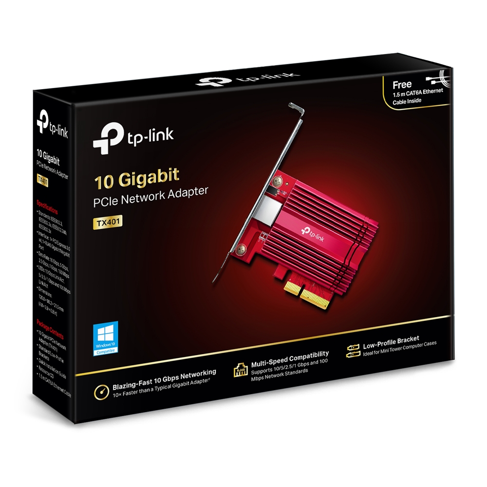 Hộp sản phẩm card mạng TP-Link TX401