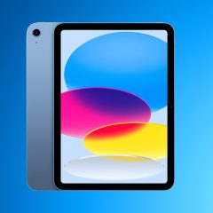 iPad Gen 10 màu xanh, mặt trước và mặt sau