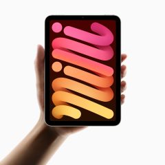 iPad mini thế hệ hiện tại hiển thị mặt trước và màn hình
