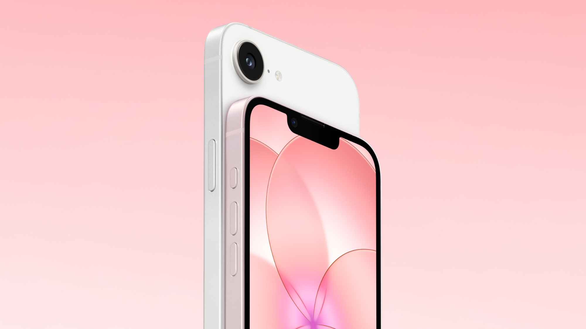 iPhone 17e màu hồng và trắng trong ảnh trên MacRumors