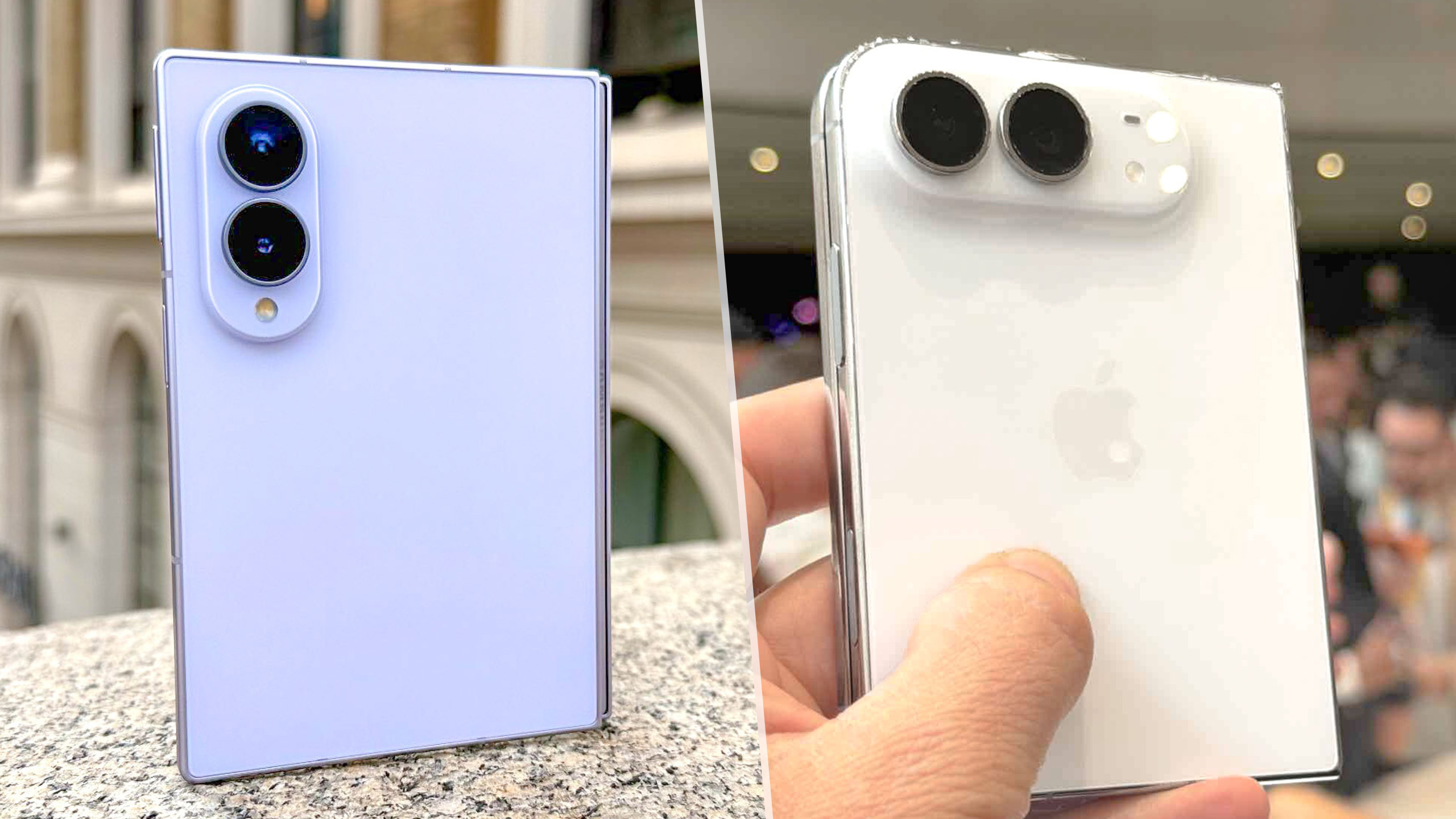 iPhone Duo — Cụm camera của hai máy gập nhắc rằng thiết kế gập không thay thế mọi lợi thế chụp ảnh.