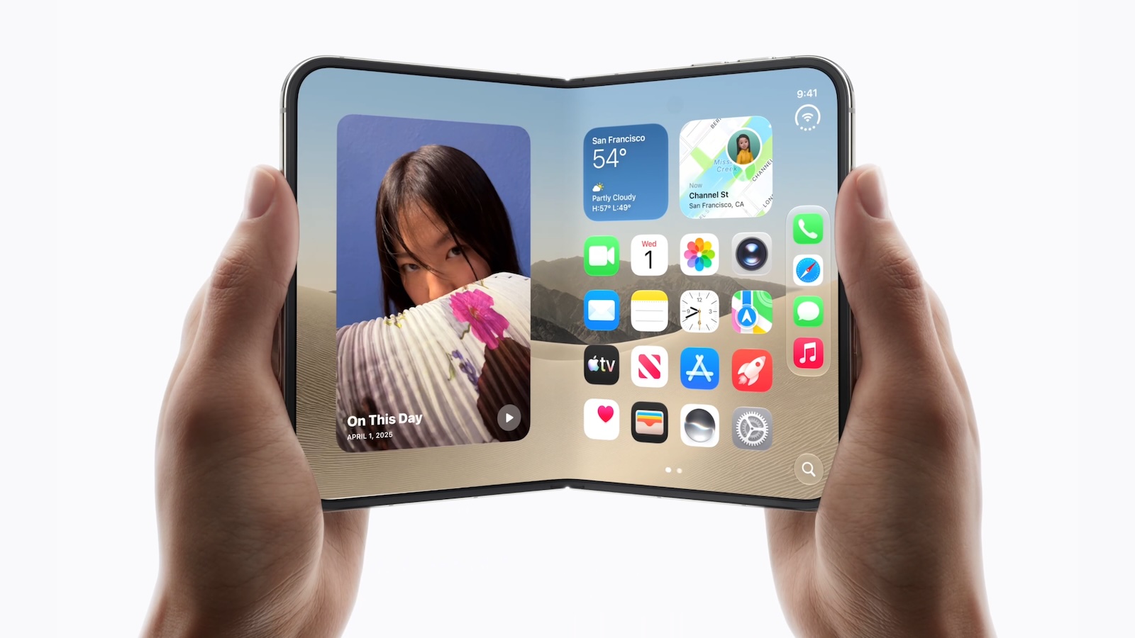 iPhone Duo mở màn hình trong