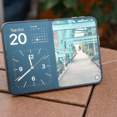 iPhone Duo mở màn hình lớn trên bàn