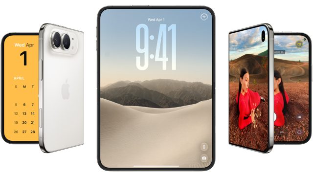 iPhone Duo mở ra với màn hình gập và bản lề ở giữa