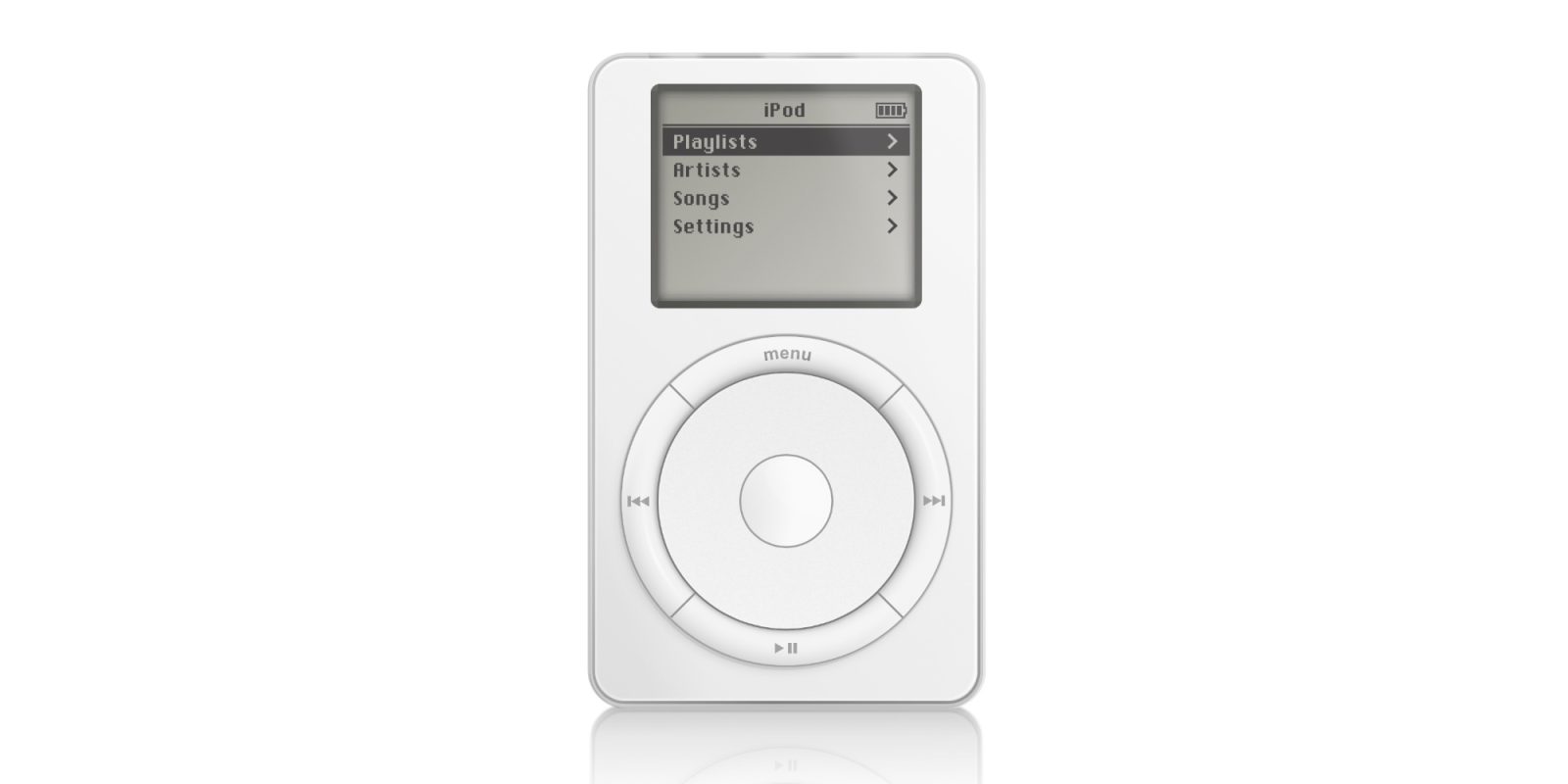iPod thế hệ đầu tiên mô phỏng trên trang web Apple Music