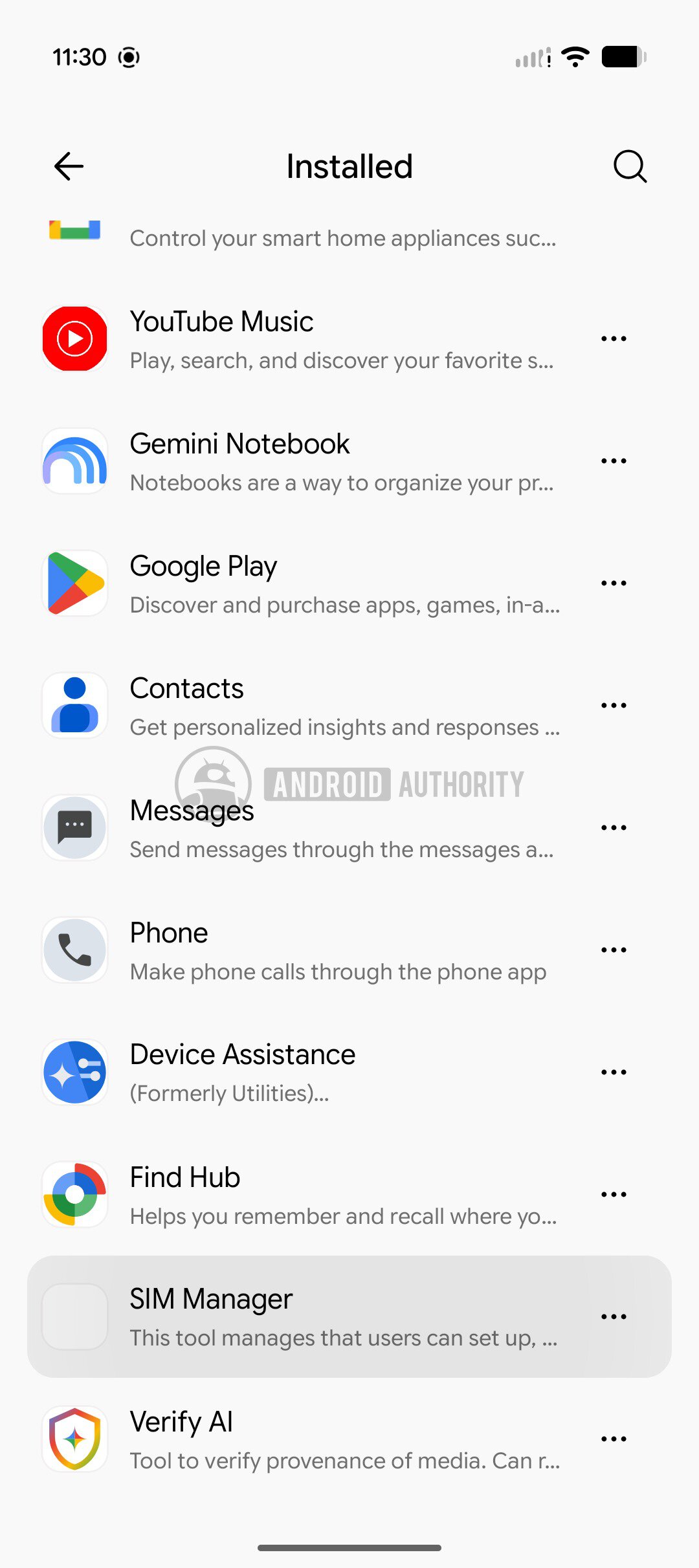 Kết nối SIM Manager trong Gemini