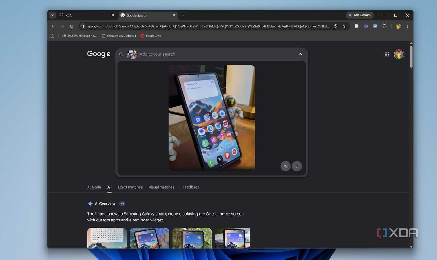 Kết quả Google Lens cho ảnh gửi từ LensSnap
