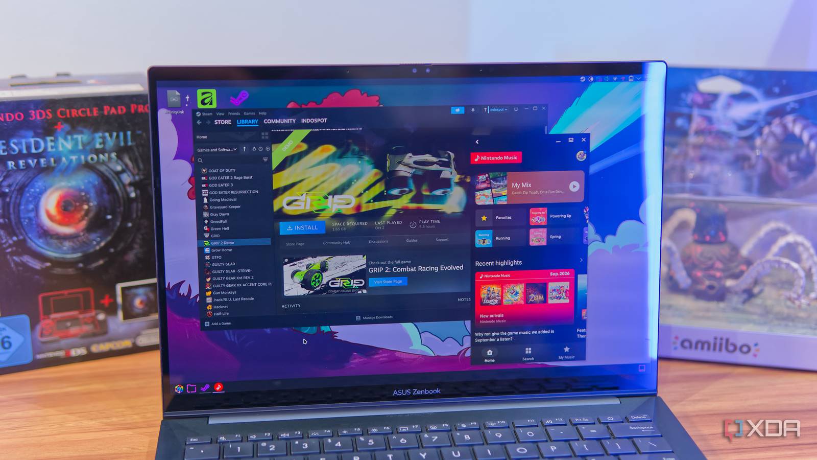 Laptop Linux hiển thị Steam cùng ứng dụng Android qua Waydroid