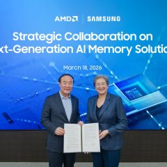 Lisa Su và Jun Young-hyun tại lễ ký MOU hợp tác AI memory giữa AMD và Samsung