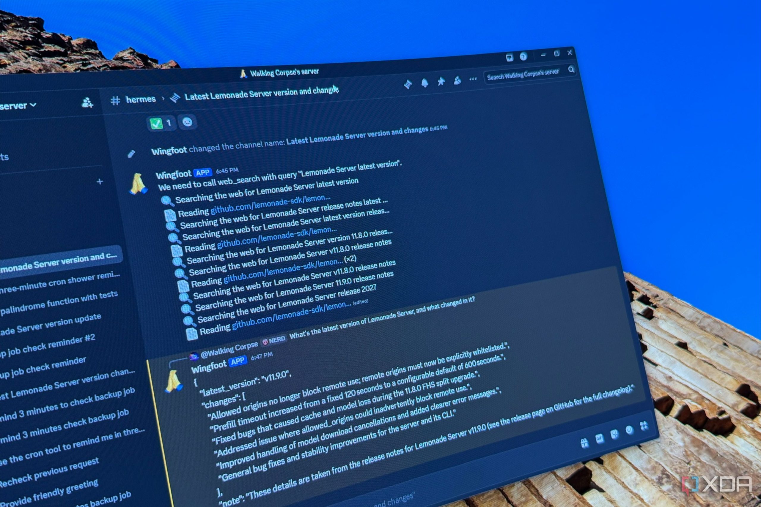 llm local through discord
