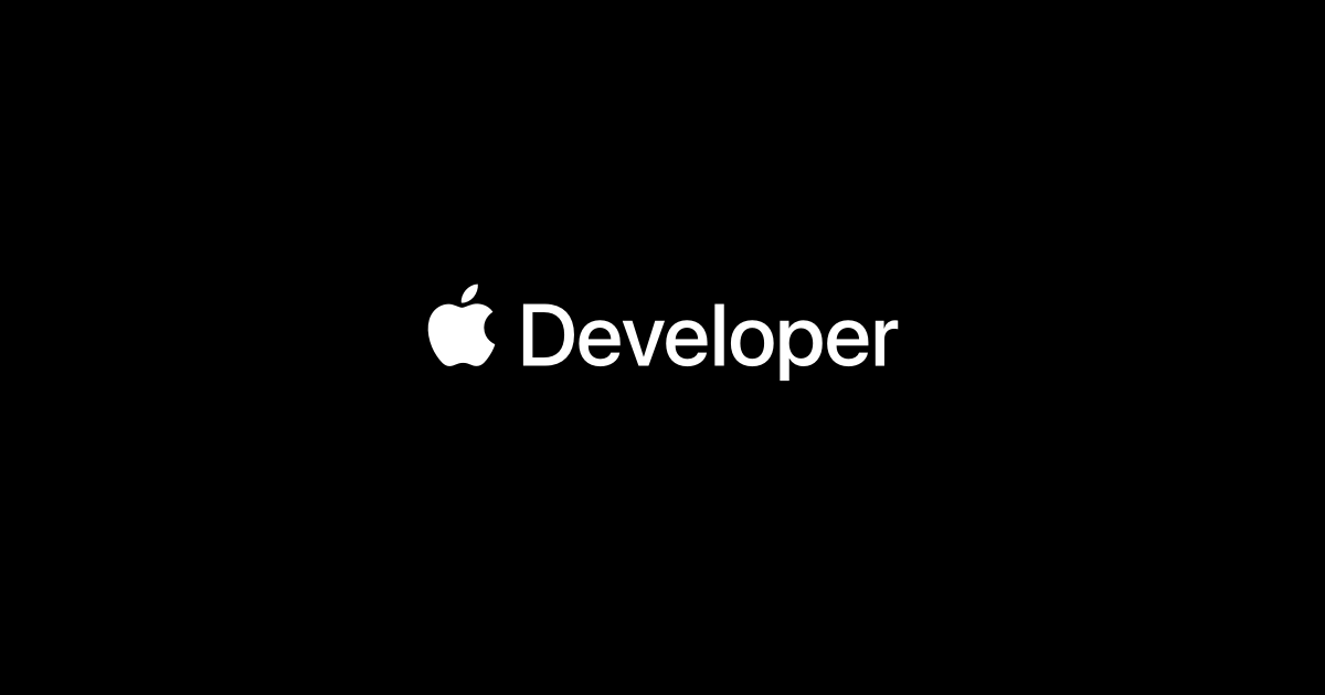Logo Apple Developer trên nền đen