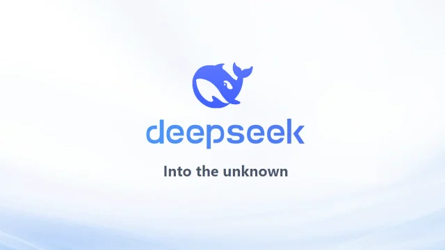 Logo DeepSeek với biểu tượng cá voi xanh.