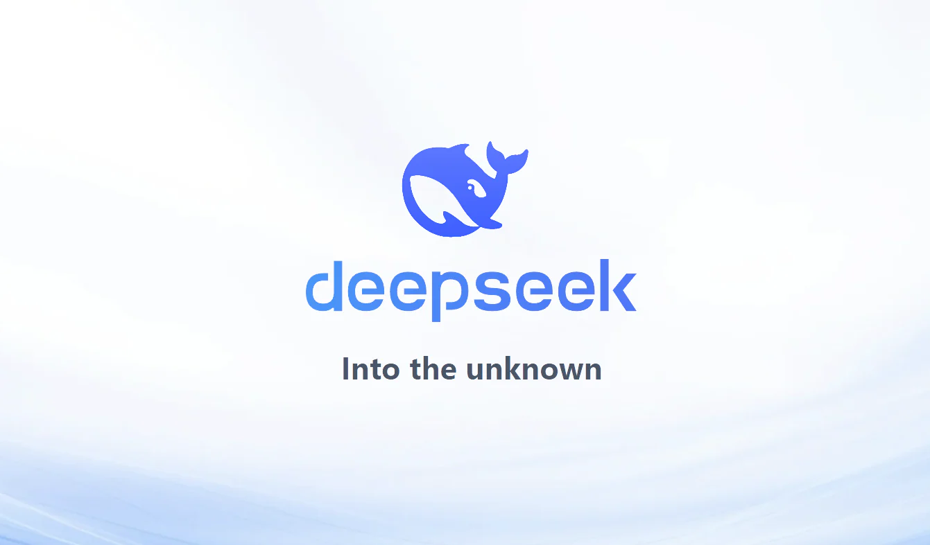 Logo DeepSeek với biểu tượng cá voi xanh.