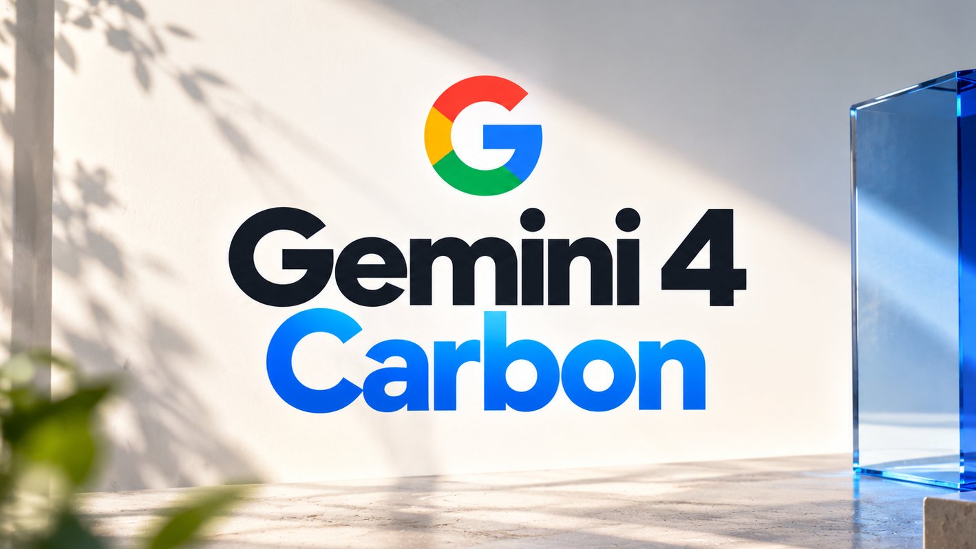 Logo Google phía trên dòng chữ Gemini 4 Carbon