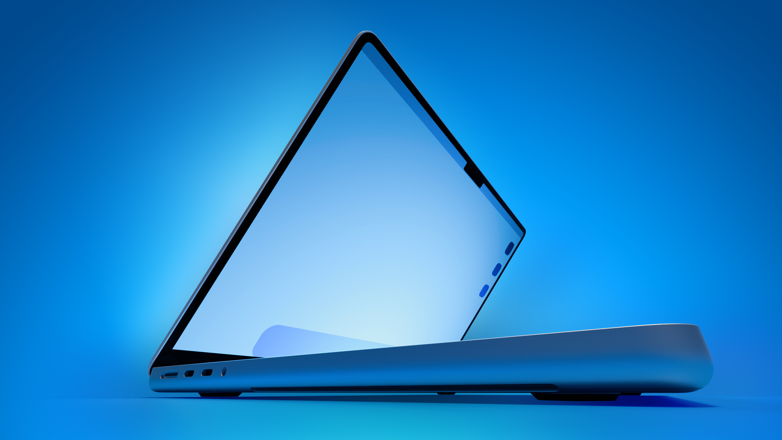 MacBook Pro nhìn từ góc thấp