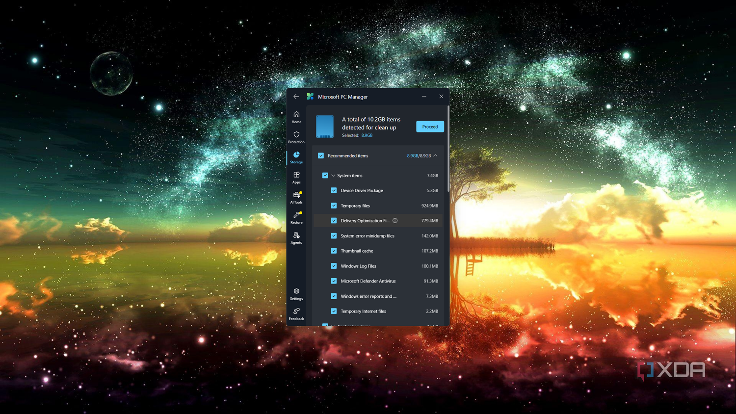 maintenance PC Manager Clean Up Drive Space