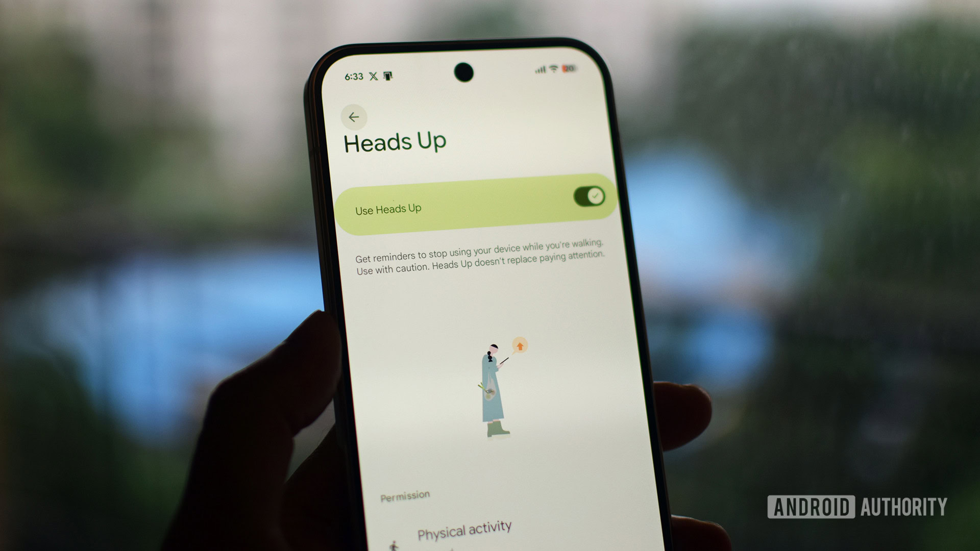 Màn hình cài đặt Heads Up trong Digital Wellbeing trên điện thoại