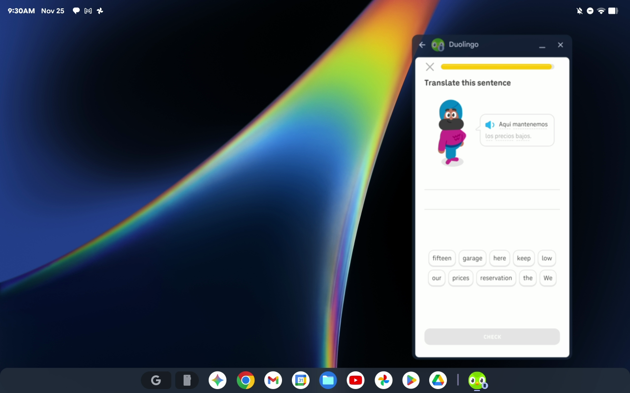 Màn hình Cast My Apps trên Googlebook