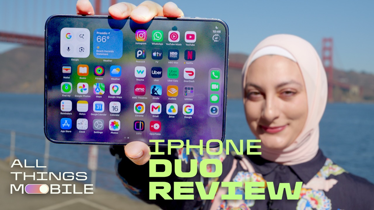 Màn hình chính iPhone Duo với dãy ứng dụng bên phải