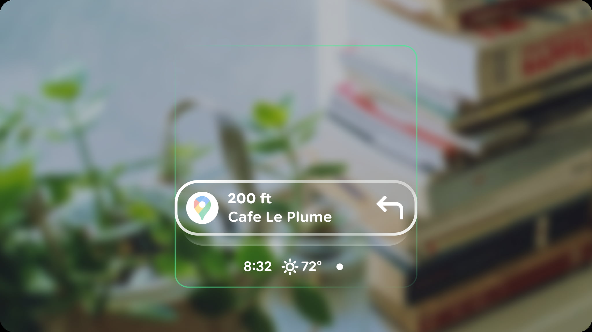 Màn hình chính của kính Android XR