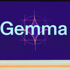 Màn hình giới thiệu Gemma trên sân khấu Google