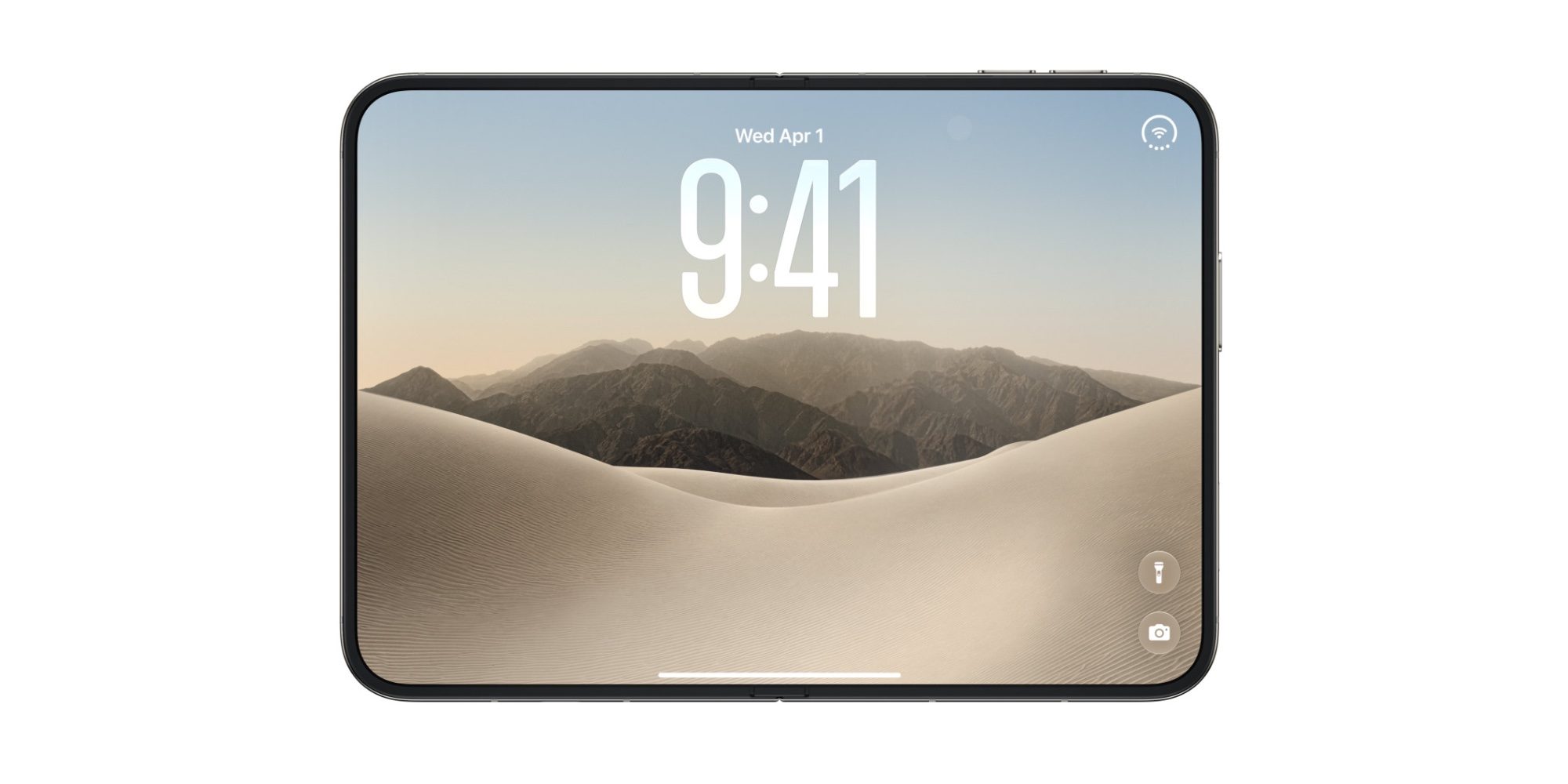 Màn hình trong iPhone Duo mở phẳng