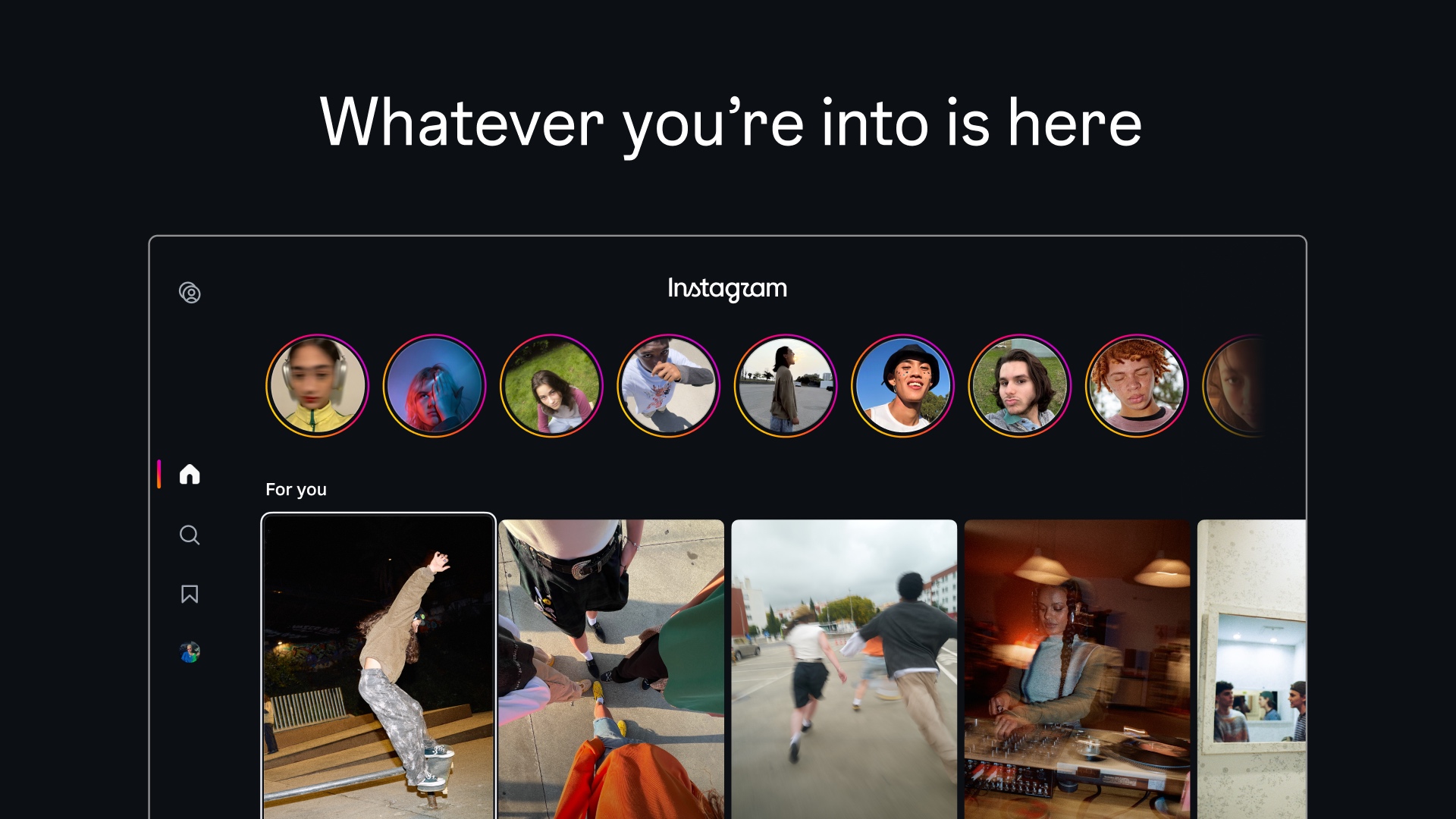 Màn hình khám phá video Instagram trên TV