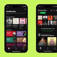 Màn hình mục Audiobooks và các tựa sách nói trong ứng dụng Spotify