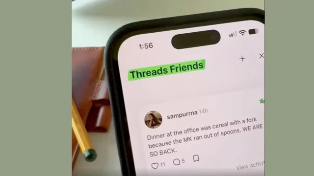 Màn hình Threads Friends trên điện thoại