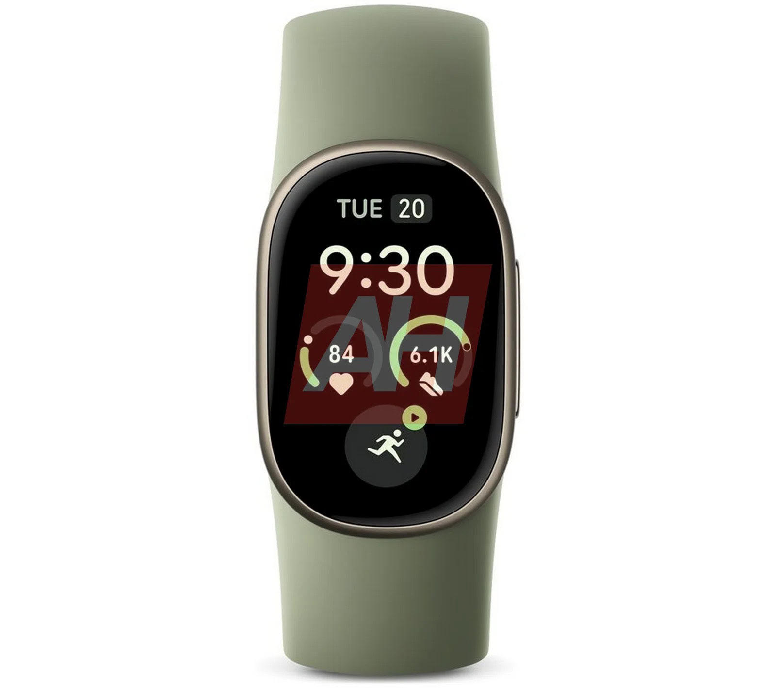Fitbit Edge màu xanh Olive mặt trước