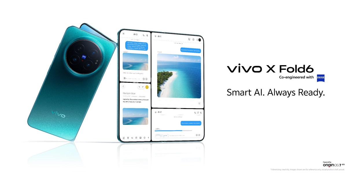 Mặt lưng Vivo X Fold 6 với cụm camera