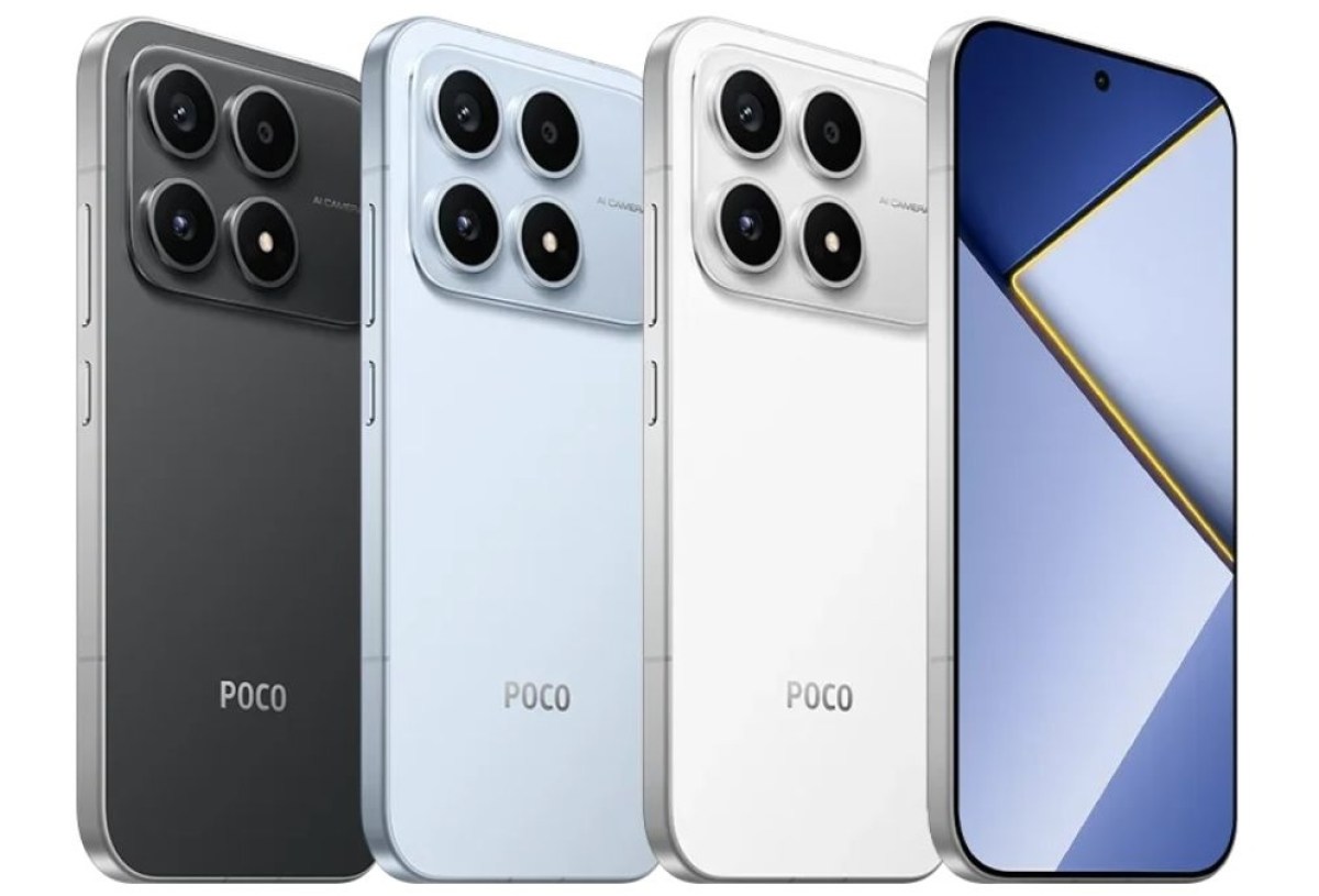 Mặt trước và ba màu POCO X8s