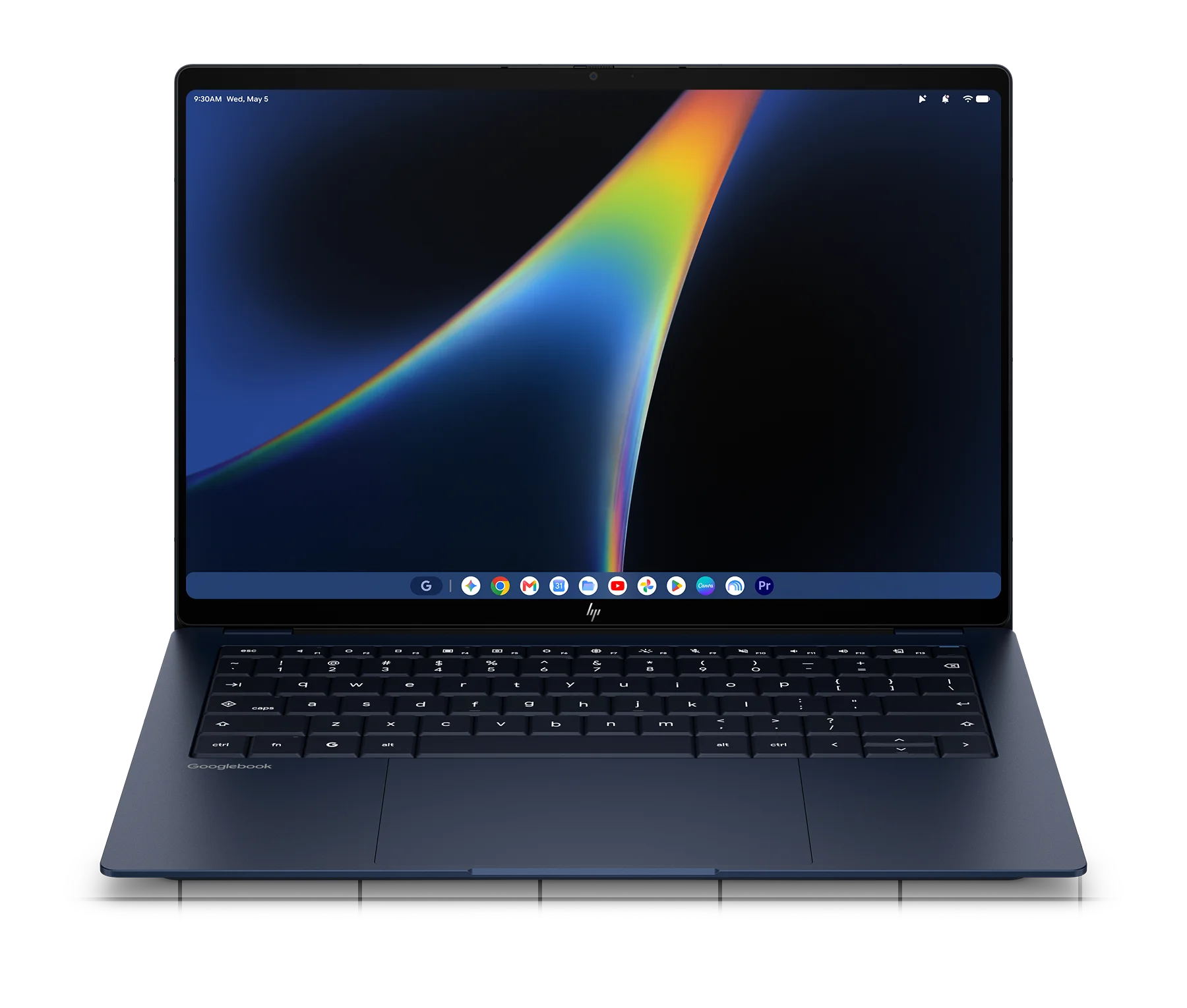 Mặt trước HP Googlebook 14 màu xanh