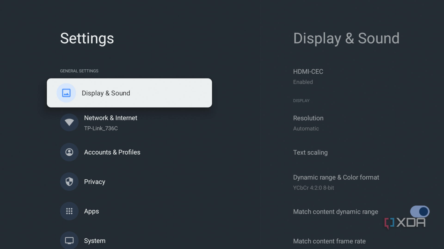 Match Content Frame Rate Display and Sound-1