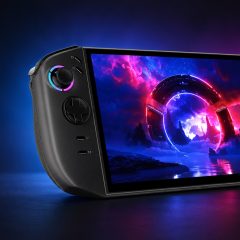 Máy chơi game cầm tay Lenovo Legion Go Gen 2 với màn hình hiển thị trò chơi.