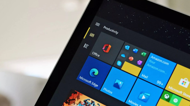 Microsoft Edge hiển thị trong Start menu Windows