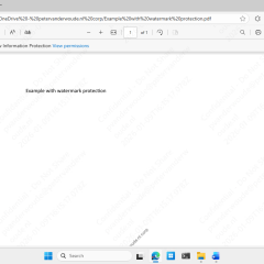 Microsoft Edge hiển thị watermark trên tài liệu PDF được bảo vệ bằng Microsoft Purview