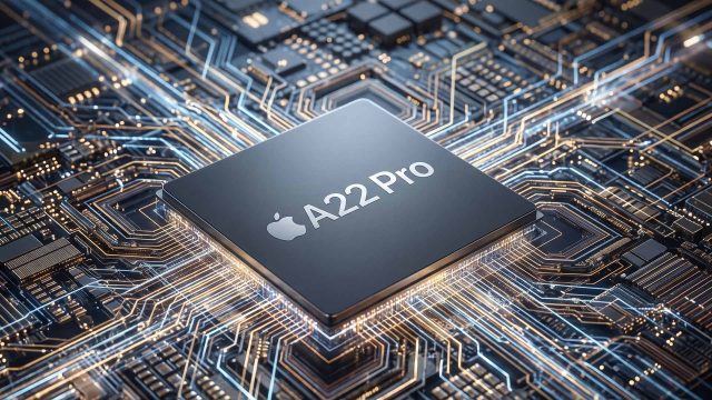 Ảnh minh họa chip Apple A22 Pro trên bo mạch