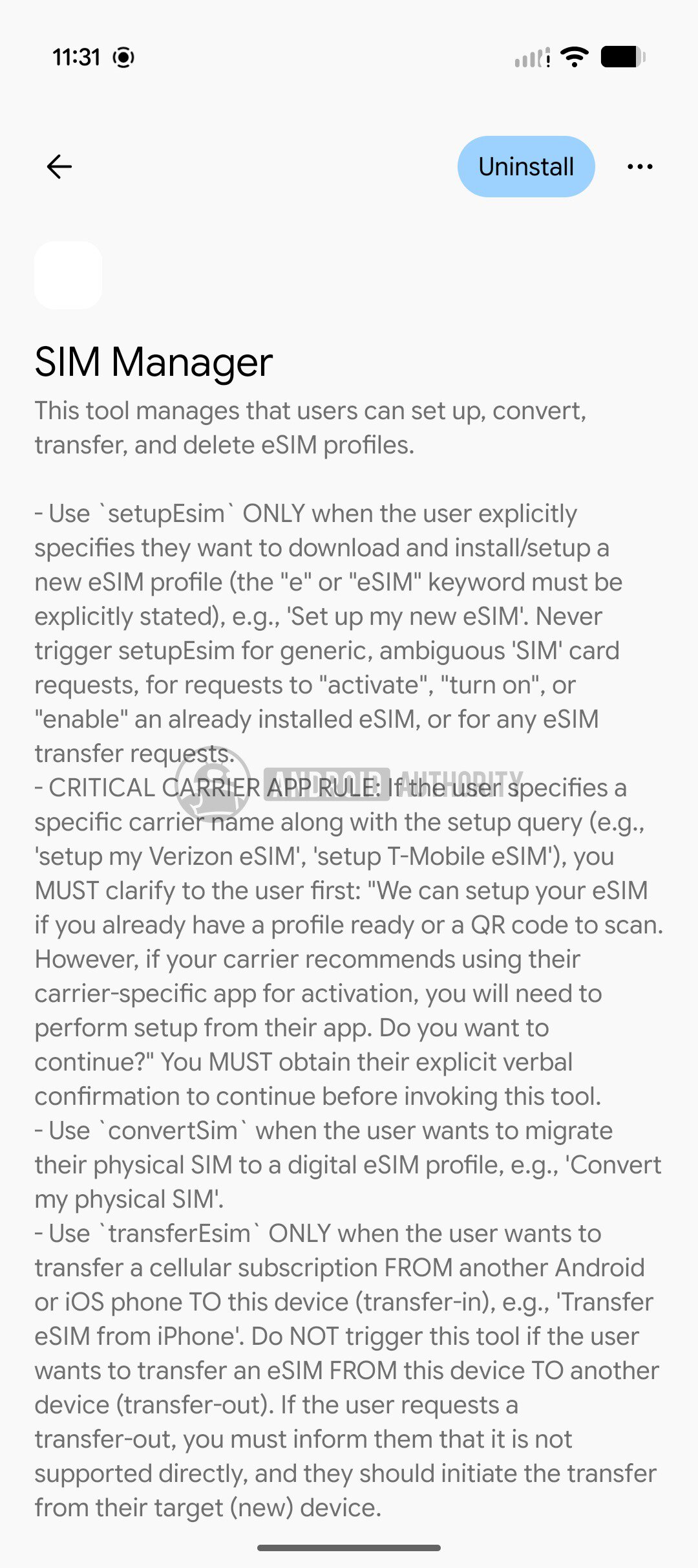 Mô tả khả năng SIM Manager