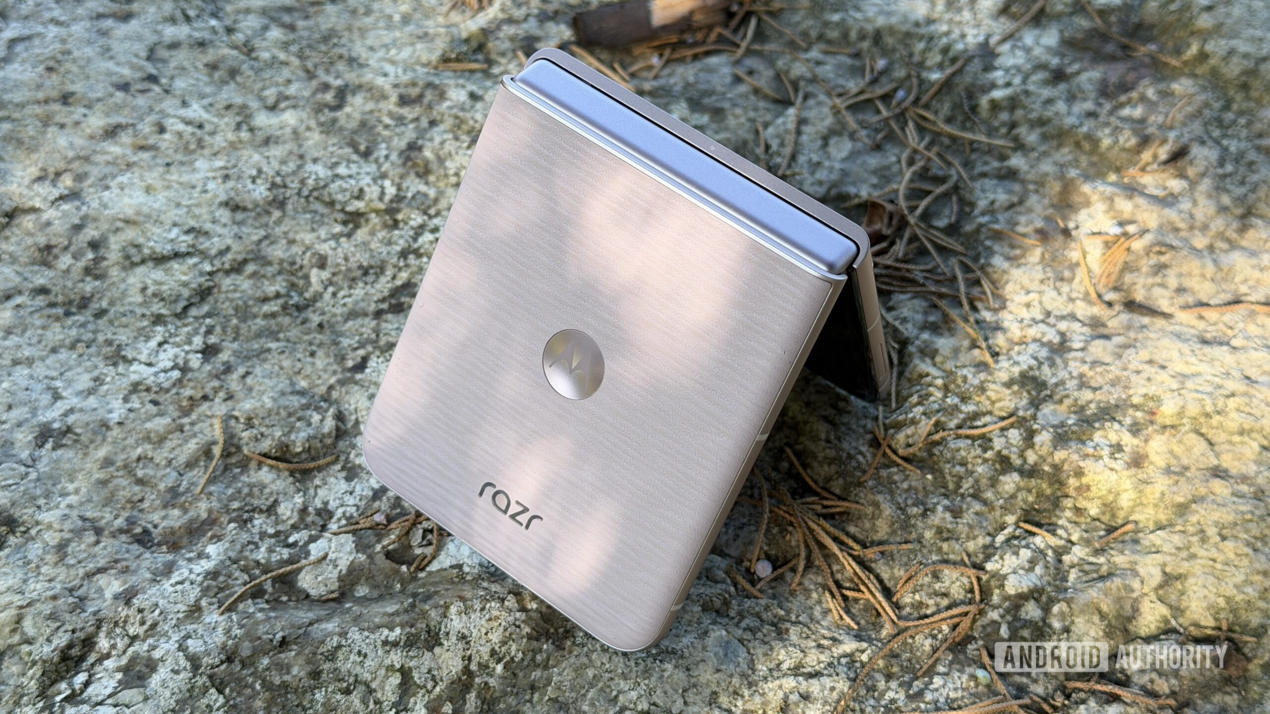 Motorola Razr 2026 on rock