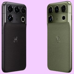 Motorola Signature 27 màu đen và xanh nhìn từ mặt lưng