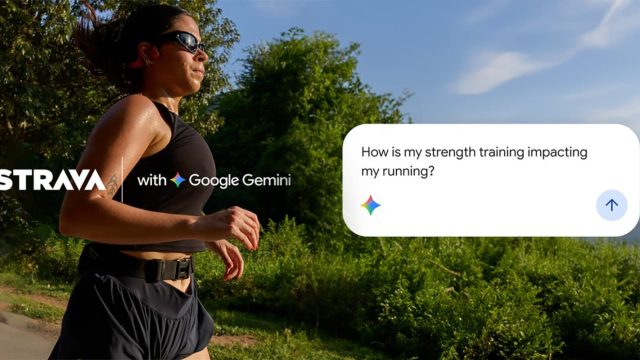 Người chạy bộ bên giao diện Strava kết nối với Google Gemini