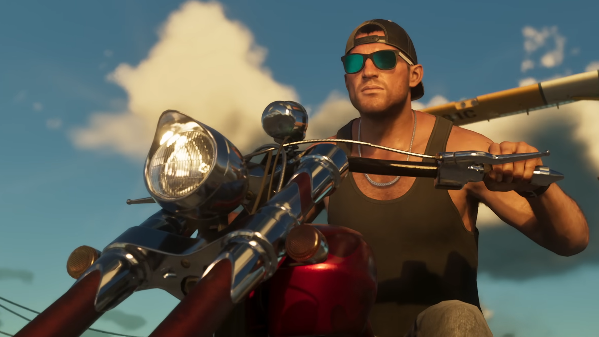 Nhân vật đội mũ ngược và đeo kính trong hình ảnh GTA 6