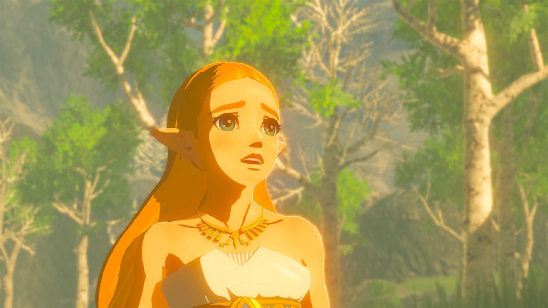 Nhân vật Link trong khung cảnh thế giới mở của Zelda Breath of the Wild