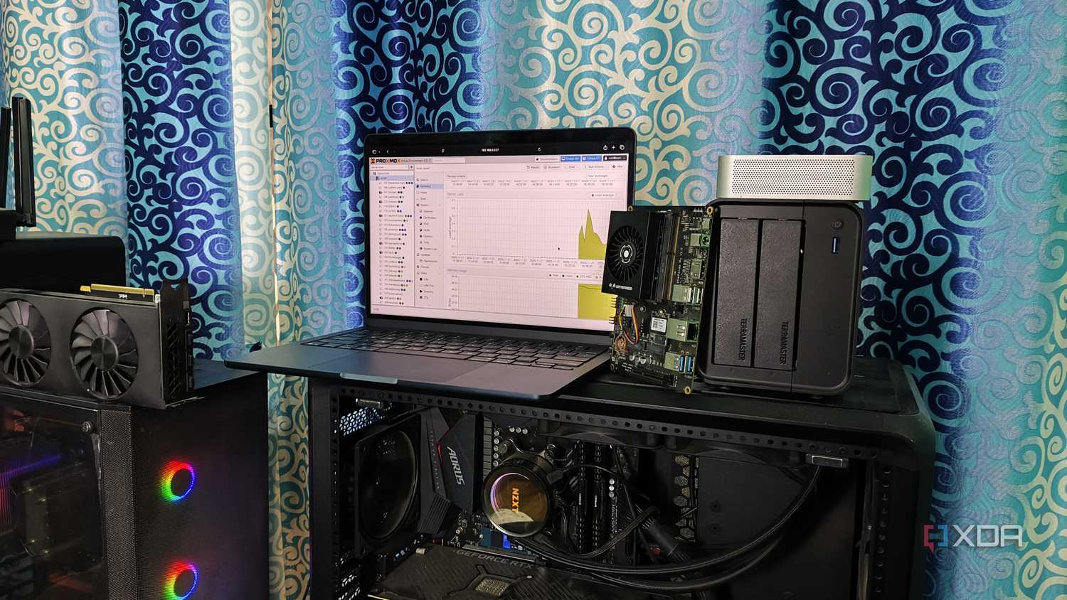Nhiều thiết bị máy tính và NAS trong một homelab