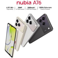 Nubia A76 4G với màn hình và ba tùy chọn màu sắc