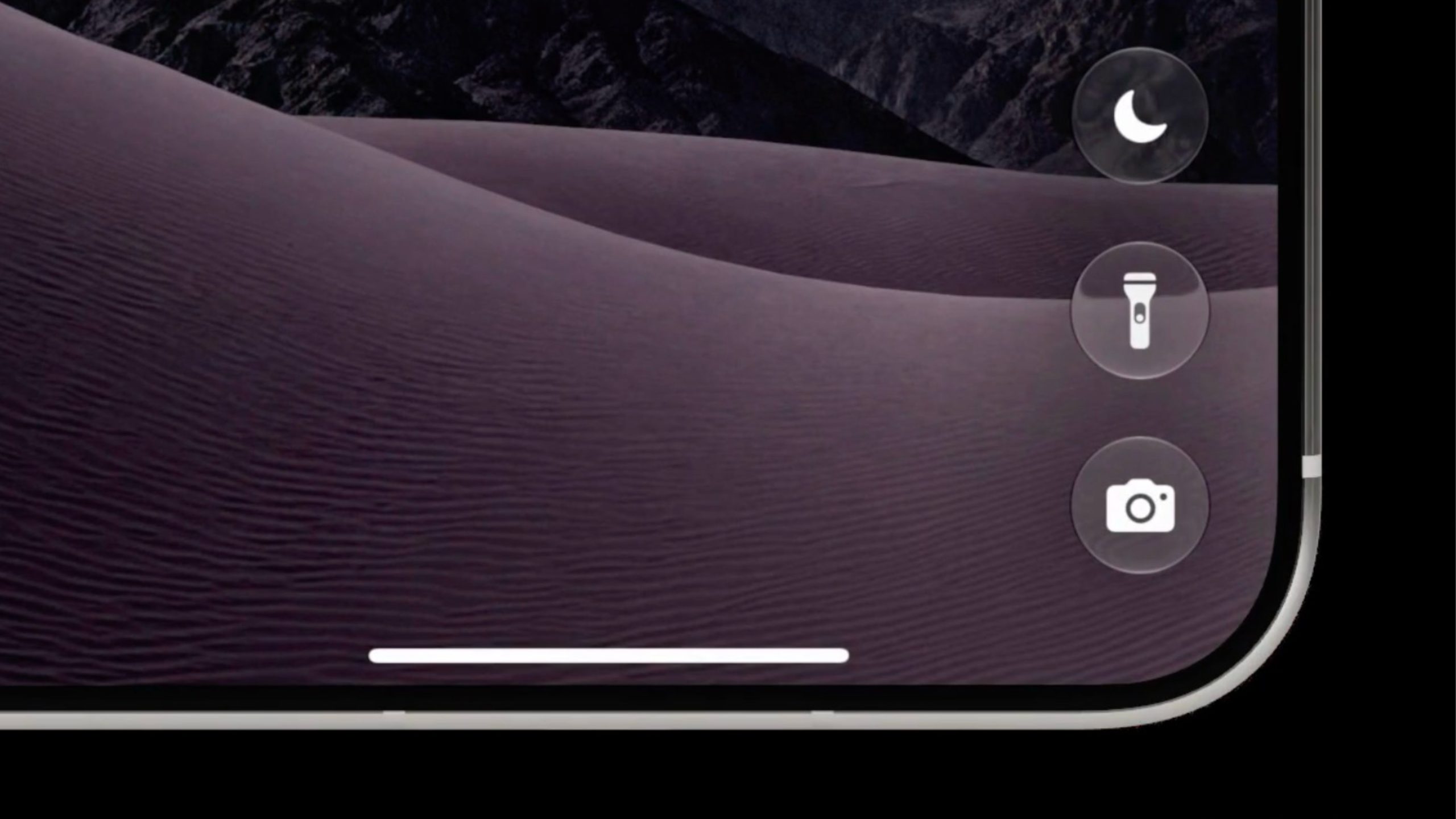 Nút chuyển đổi chế độ Focus trên màn hình khóa ngoài của iPhone Duo chạy iOS 27